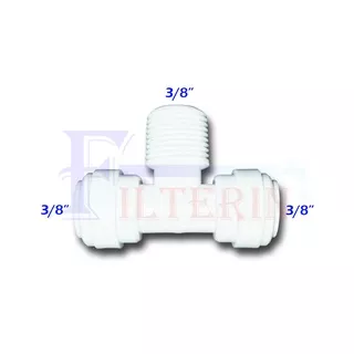 Fitting RO Tee 3/8 Selang - 3/8 Drat Luar - 3/8 Selang