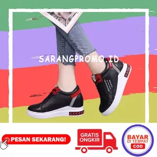 Sepatu Sport Sniker Kets Karet Tali Sekolah Kerja Olahraga Running Lari Joging Jogging Senam Volly Jalan Santai Anak Remaja Dewasa Sd Smp Sma Kuliah Wanita Perempuan Cewek Trendy Kekinian Hitam Putih Hijau Korea Korean Style Terlaris Terbaru Termurah