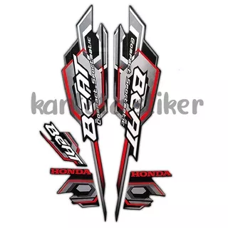 stiker striping motor honda beat 2008 hitam