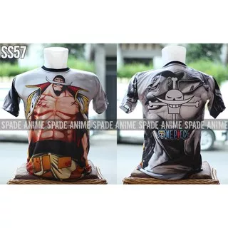 KAOS EDWARD NEWGATE CAPTAIN SHIROHIGE KAOS ANIME ONE PIECE ANAK DAN DEWASA