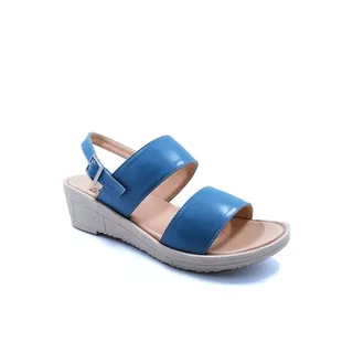 Sepatu sandal wedges Wanita FLY SHOES Yanisha 5727 in Blue