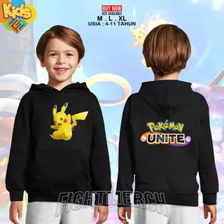 Jaket Hoodie Anak Pikachu Pokemon Unite