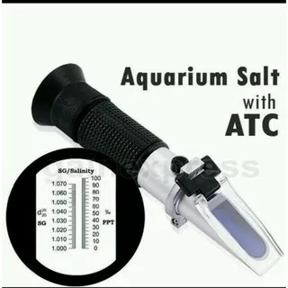 Alat Ukur Kadar Garam Salinitas Refraktometer Salinity Refractometer ATC 0-100 Persen