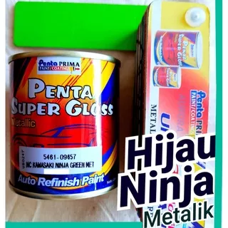 Cat Hijau Ninja Metalik Penta Super Gloss NC Kawasaki Ninja Green Met Ijo Metallic Metalik Metalic