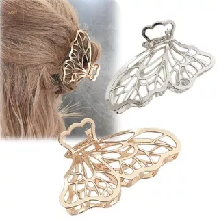 ARIN Butterfly Large Metal Hair Claw Clips Lady Thick Hair Barrette Butterfly Non-slip Hollow Hair Jaw Clamp Clips for Women