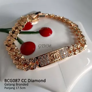 gelang tangan canel mewah bcg087 xuping perhiasan lapis emas 18k