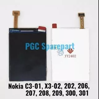 LCD Nokia Asha C3-01 X3-01 202 206 207 208 209 300 301 - LCD SAJA