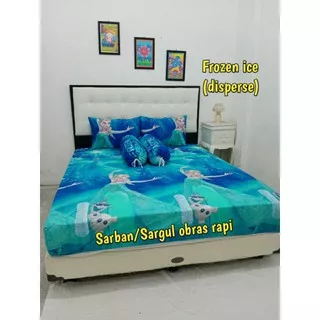 Sprei Frozen | Sprei Anak Motif Frozen Ice uk 160(No 2) |Sprei Motif Frozen Terbaru uk 180x200(No 1)