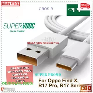 ORIGINAL OPPO kabel data vooc 4A usb tipe c type super fast charging cable charger flash cas casan