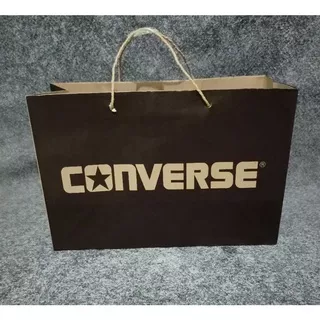 (READY COD) PAPERBAG CONVERSE BLACK KOTAK BAHAN KARTON