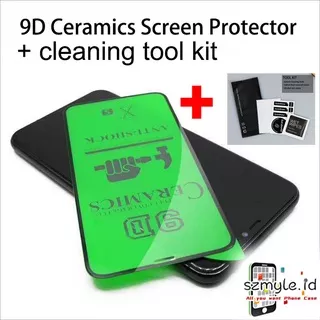 9D Ceramics Screen Protector + Clean Tool for Infinix HOT 10s 8 9 10 11 Play Note 10 11S Smart 4 5 Tecno Spark 6 GO 7 Pro Pova 2 Soft Guard Film