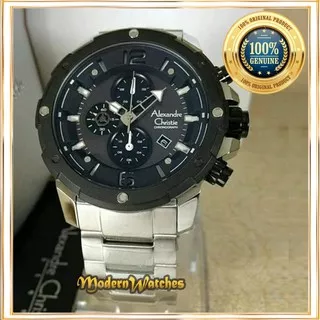 Jam Tangan Ori Alexandre Christie Pria AC 6410 Blue Black Rosegold Hitam Cowok AC6410 Alexander