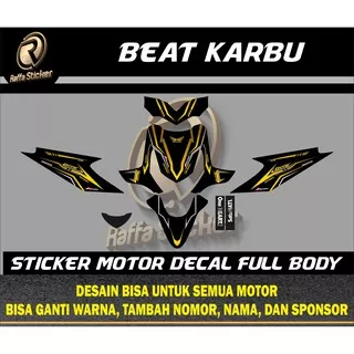 [ COD } decal beat karbu stiker beat karbu decal honda beat karbu stiker motor beat karbu