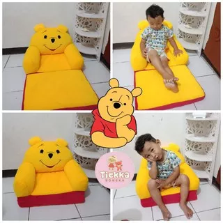 SOFA ANAK SOFA BONEKA SOFA KARAKTER SOFA LIPAT KASUR BAYI DORAEMON HELLOKITTY KEROPI POOH MICKEY