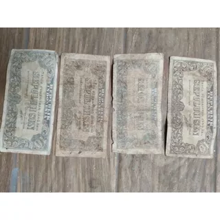 uang kertas kuno ori 10 sen & 5 sen
