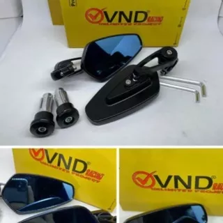 spion jalu oval kaca putih BIRU VND  spion bar end merk Vnd premium SPION JALU OVAL UNIVERSAL