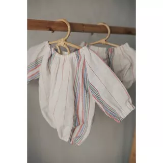 Meadow Baby - Set Baju Anak Perempuan - Sari Set in White