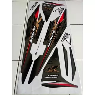 Aksesoris Striping Stiker Lis Variasi Motor Honda Revo 110 Lama - Wave X - 01