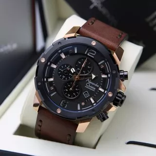 Jam Tangan Pria/Cowok Alexandre Christie AC 6410 Rosegold Coklat.Original Garansi Resmi 1 Tahun