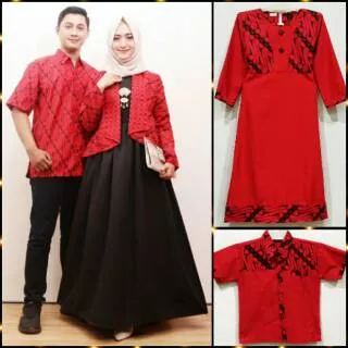 Hem Gamis Alika Parang Besar | Pabrik Baju Batik Couple keluarga sarimbit Grosir Murah Solo