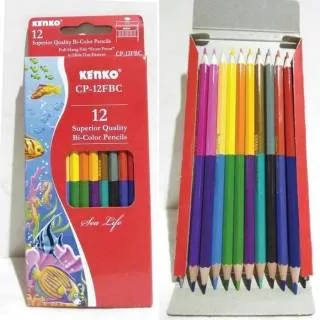 Pensil warna Kenko Bi colour 24 warna - 12 warna bolak balik