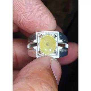 CINCIN NATURAL BATU MULIA YELLOW SAFIR CUTTING ANTIK KRISTAL TOP QUALITY, HARGA TERMURAH