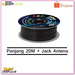 KABEL ANTENA TANAKA 5C PATEN 20 M SUPER TV PLUG + JACK ANTENA