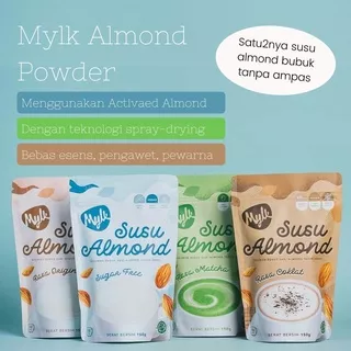 Susu Almond Bubuk Original Almond Milk Premium Powder Susu Diet Rendah Kalori Pelancar Asi Booster Ibu Hamil MYLK