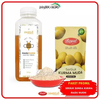 PROMIL Serbuk Bunga Kurma Muda 60 gram Madu Murni 500 gram