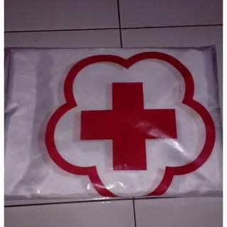 Bendera PMI Palang Merah Indonesia ukuran 80 cm x 120 cm