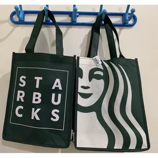FREE TAS KOI NEW Starbucks / sbux original tas spunbond - reusable, recycle tote bag goodie bag starbucks reserve