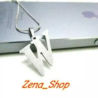Kalung Titanium Inisial Huruf Grafiran ( A - Z )....Zena_Shop