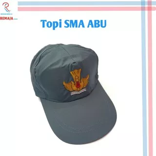 TOPI SMA abu- topi sma- atribut sekolah- topi sekolah- seragam sma / Remaja Cipaera