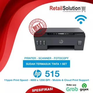 HP Smart Tank 515 - Print Scan Copy WiFi Printer Infus Gantinya HP 415