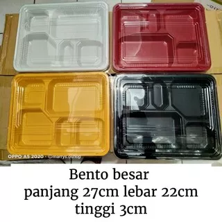 mika bento Besar Warna hitam,putih,merah,kuning