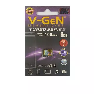 Micro SD V-gen 8GB Turbo Series MicroSD HC Vgen 8 GB Class 10 V GEN NA