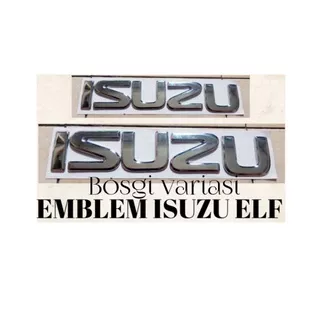 Emblem Logo 3D Timbul ISUZU Kabin Depan Chrome ELF NKR 55 NKR 71 NMR 71 TRAGA emblem isuzu ELF