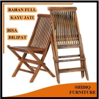 KURSI LIPAT KAYU JATI KURSI LIPAT PORTABLE KURSI PANTAI LIPAT COCOK UNTUK KURSI TAMAN CAFE