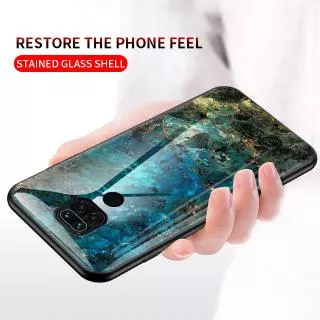 Casing Tempered Glass Motif Marmer Ultra Tipis Untuk Xiaomi Redmi Note 9 Note 9S Note 9 Pro Max 10X Pro K30 Pro 10X 5G 10X 4G Marble Ultra-Thin Tempered Glass Back Cover Phone Case