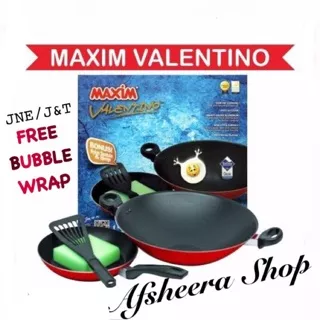 MAXIM Valentino Set Wajan Teflon Set Cookware set kado pernikahan