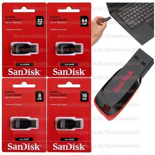 Flash Disk SanDisk Cruzer Blade 128gb 64 32 CZ50 Flashdisk Original