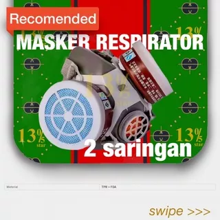 Masker Gas Respirator Anti-Virus Industrial Mask | las | pabrik | proyek | N8305