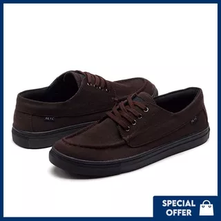 JAMS BROWN - Sepatu Pria Vintage Canvas Casual Kasual Boat Sneakers Jalan Cowok Ori - Reyl Footwear