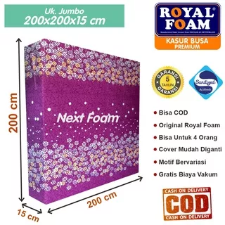Kasur Busa Royal Foam Ukuran Jumbo 200x200x15 cm Tebal 15 cm D16 ORIGINAL Garansi 10 Tahun
