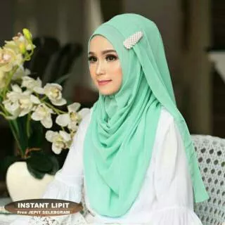 Jilbab Hijab Flow LIPIT JEPIT Kerudung Krudung Instan instant Arrafi Linalivia Zoya Elzatta Terbaru