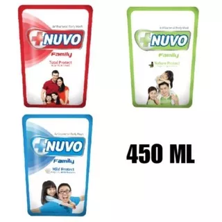 Nuvo Body Wash Sabun Cair Nature Protect/Mild Protect/Relax&Protect/Total Protect/Fresh Protect Refill 450 ml