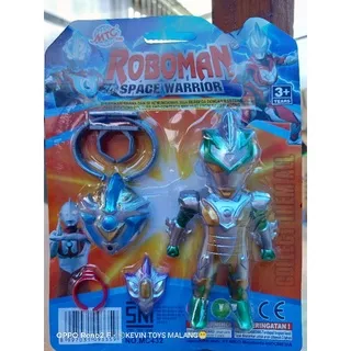 MC 432 MAINAN ROBOMAN SPACE WARRIOR MTC / MAINAN ROBOT ULTRAMEN PLUS GELANG DAN CINCIN