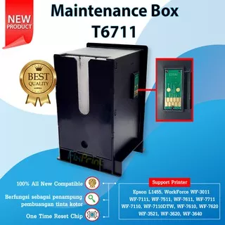 Epson Maintenance Box T6711 E 6711 PXMB3 Chip Reset Printer L1455 WF7611 WF 7110 WF 7610 WF 7620