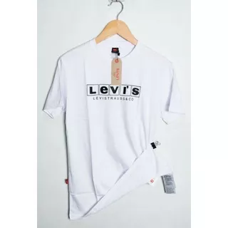 Kaos levis warna putih/kaos levis distro/kaos distro levis/kaos pria wanita/baju kaos terlaris