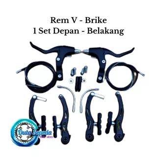 Rem sepeda BMX / Lipat / MTB V - Brake 1 set depan dan belakang